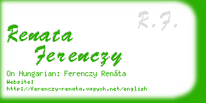 renata ferenczy business card